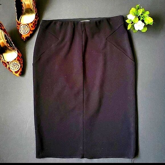 Elle Black Knit Pencil Skirt - Picture 1 of 8